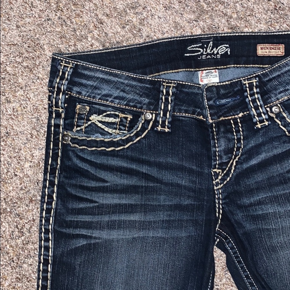 Dark blue jeans